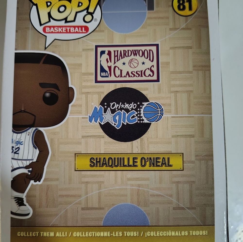 Funko Pop! Basketball Shaquille O'Neal (Orlando Magic) #81 - White/Blue - Picture 4 of 4
